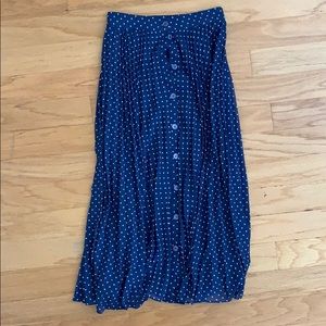 & Other Stories blue and white polka dot skirt